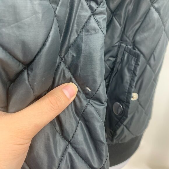 Volcom Flight Jacket Womens S Small Black Full Zip Insulated Quilted Bomber - Picture 7 of 16